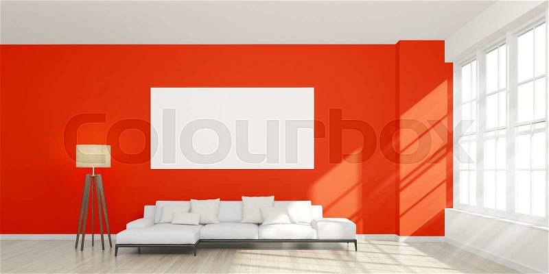 Minimal space for living time and business, stock photo