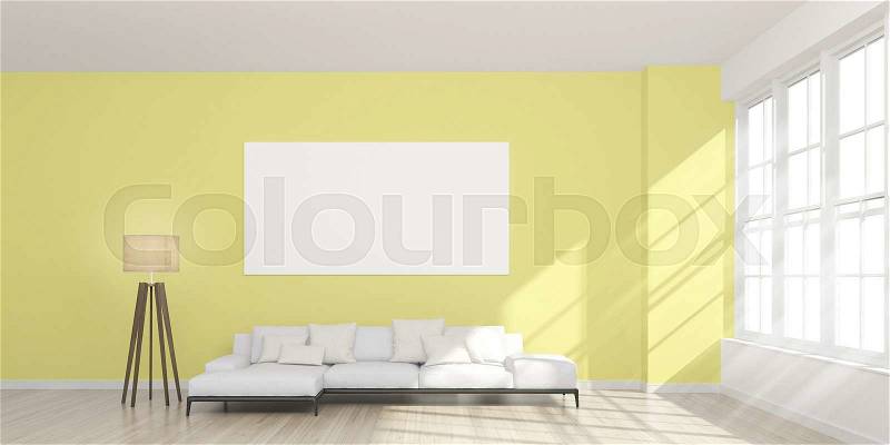 Minimal space for living time and business, stock photo