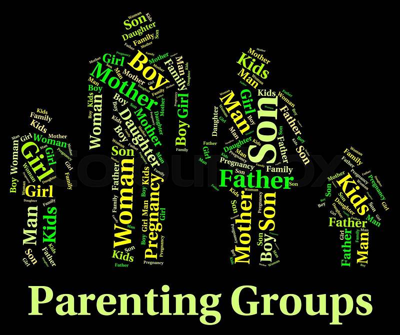 Parenting Groups Representing Mother And Child And Mother And Child, stock photo
