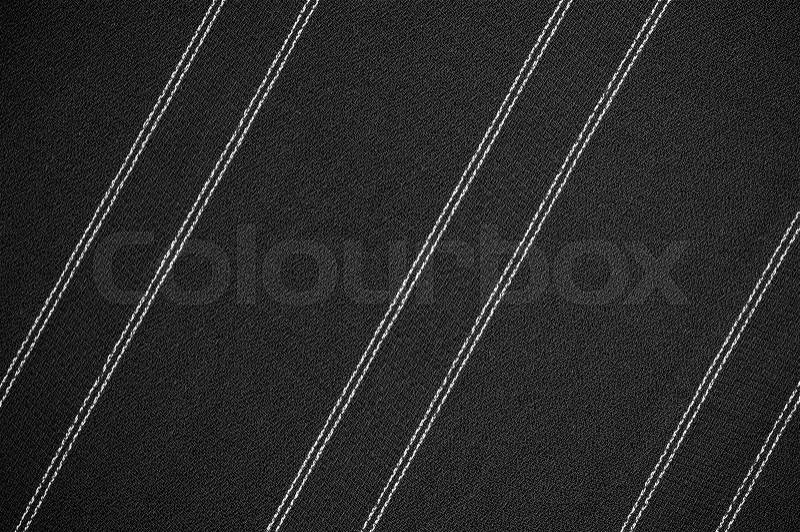 Black stripe clothes fabric texture background, stock photo