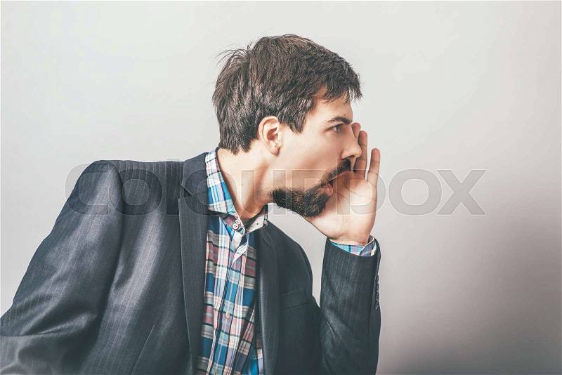 A man calling someone, stock photo
