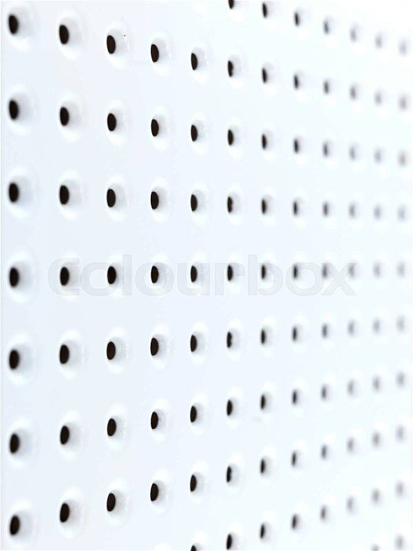 A close up shot of a workshop peg board, stock photo