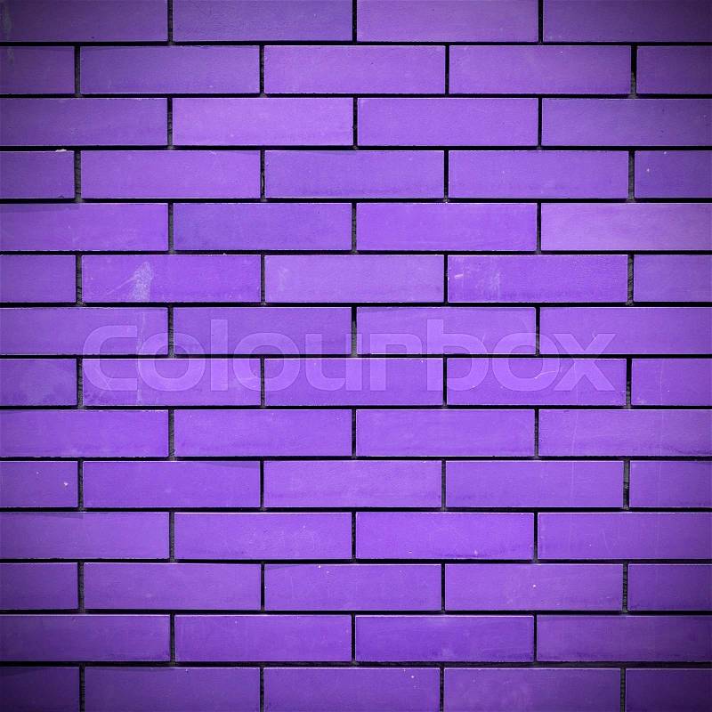 Purple Brick wall texture and background, stock photo