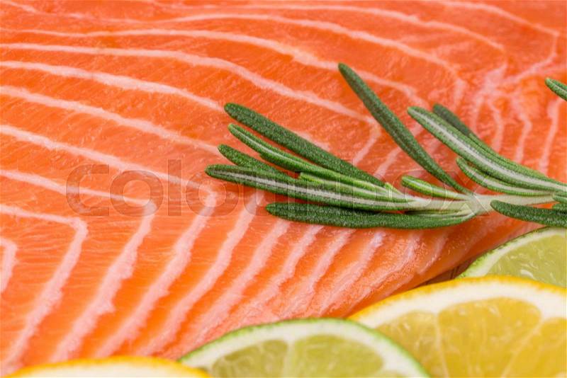 Fresh salmon fillet. Isolated as a whole background. , stock photo