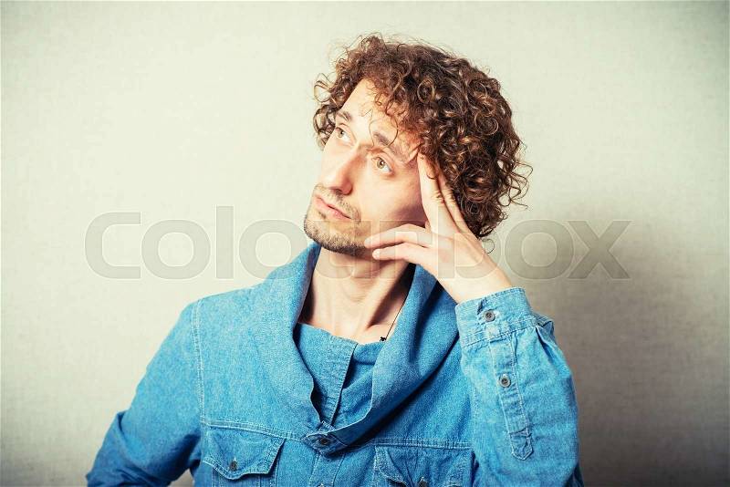 Thinking man, stock photo