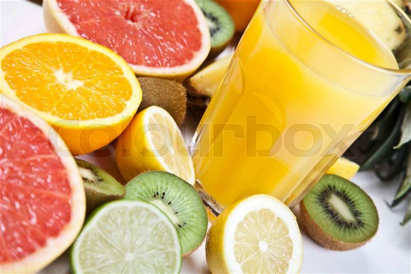 Watch fruits. Eat fruits. Buy fruits! , bright colorful tone concept, stock photo