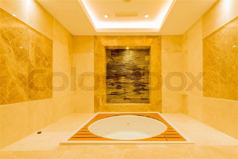 Bath tub in the modern interior, stock photo