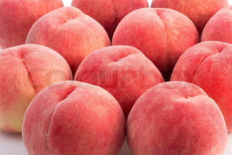Japan Peaches isolated on white background, stock photo
