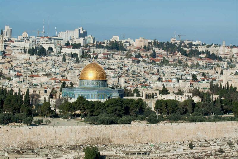 The Temple Mount in Jerusalem, Israel, stock photo