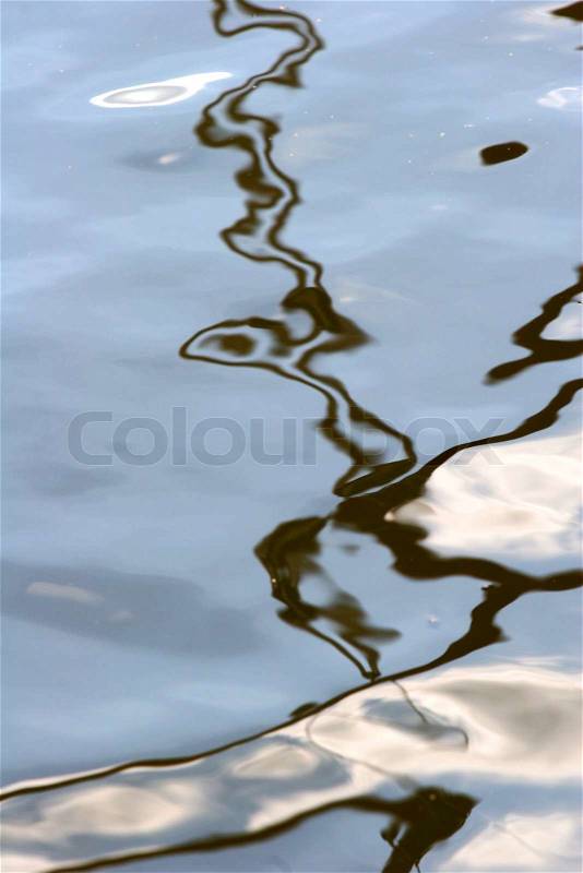 Blue water surface of a lake in denmark, stock photo
