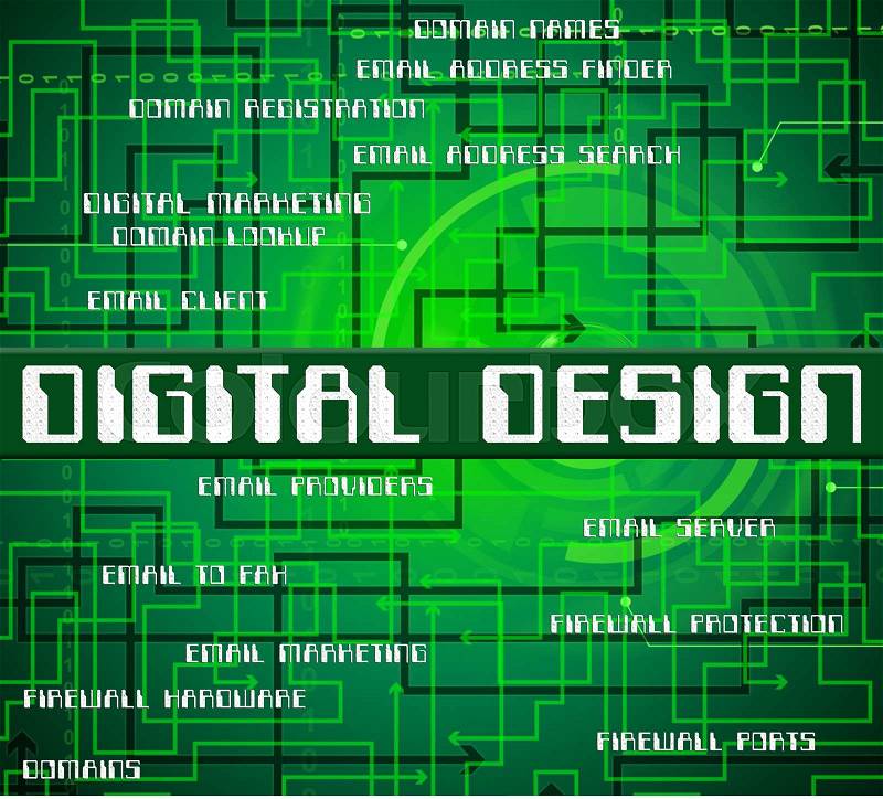 Digital Design Represents High Tec And Computing, stock photo