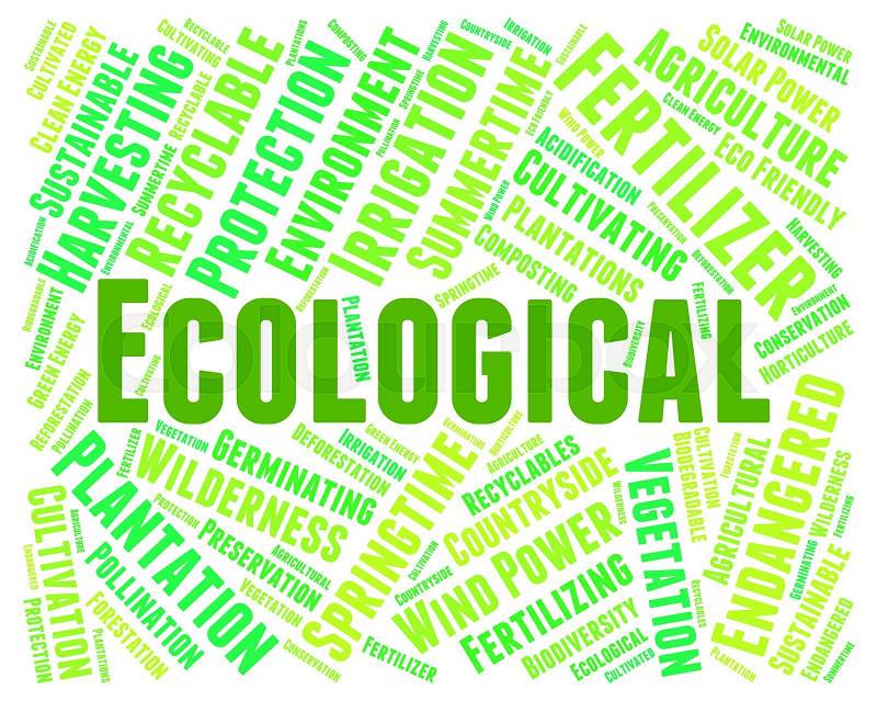 Eco Friendly Represents Ecological Word And Conservation, stock photo