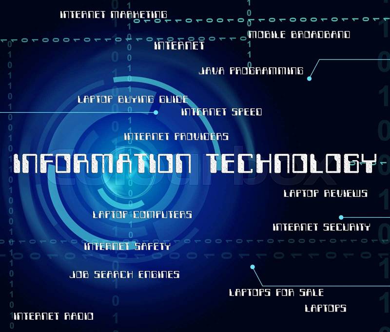 Information Technology Shows Internet Communication And Computing, stock photo