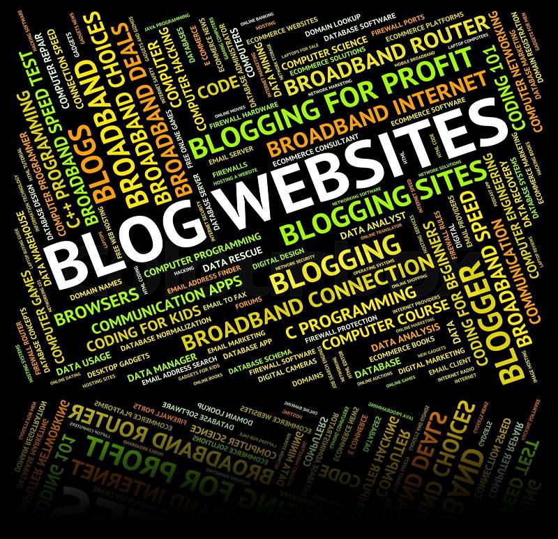 Blog Websites Indicates Domain Words And Online, stock photo