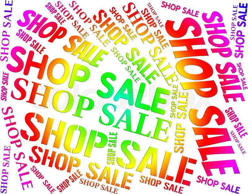 Shop Sale Representing Store Discounts And Commercial, stock photo