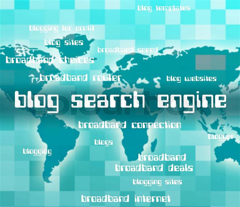 Blog Search Engine Representing Gathering Data And Analyse, stock photo