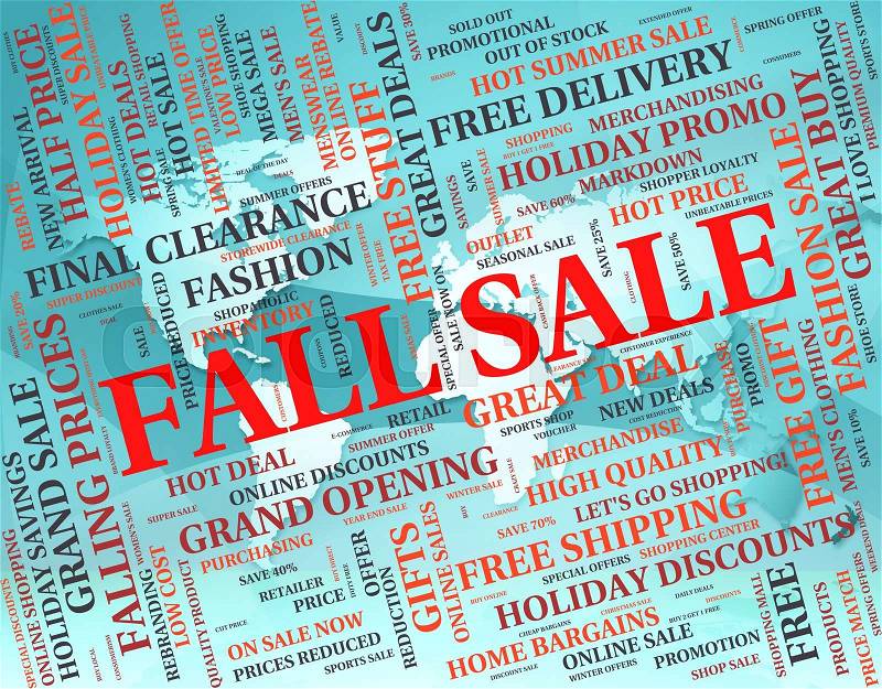 Fall Sale Represents Bargain Save And Closeout, stock photo
