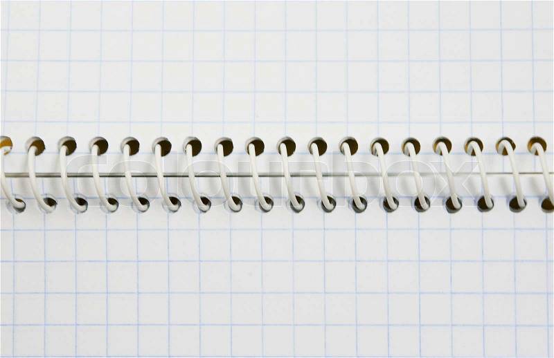 Opened note book, isolated on white background, stock photo