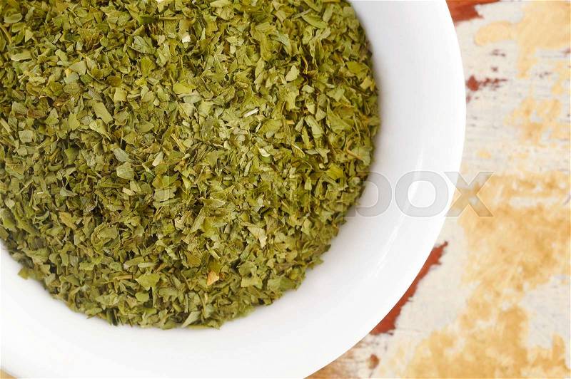 Dried parsley, stock photo