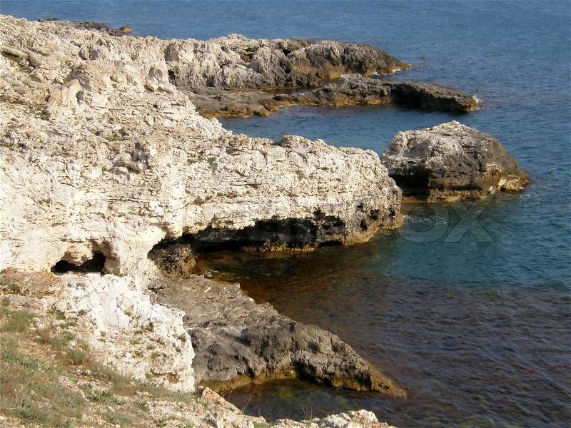 Beautiful sea coast. The western Crimea. Tarhankut, stock photo