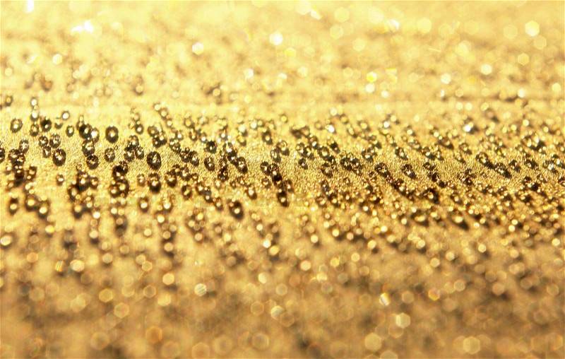 Abstract background from the gold water drops, stock photo