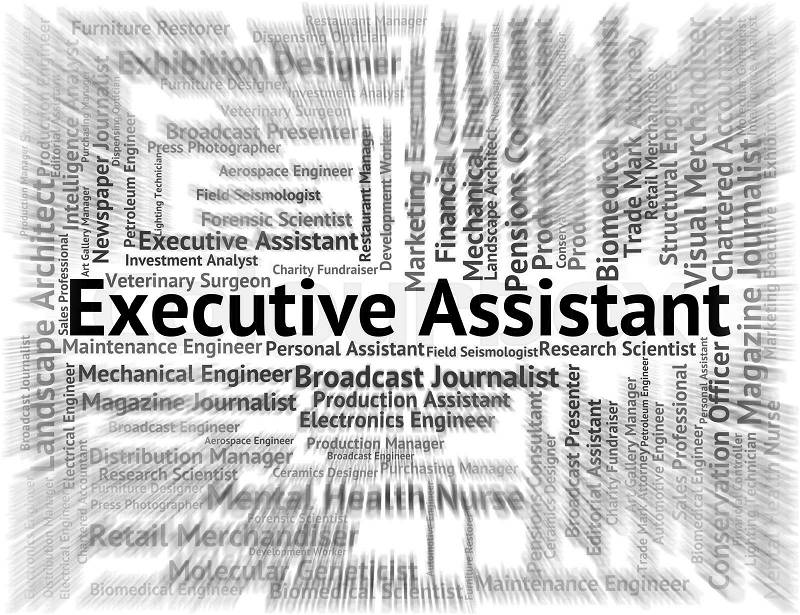 Executive Assistant Indicating Director General And Job, stock photo