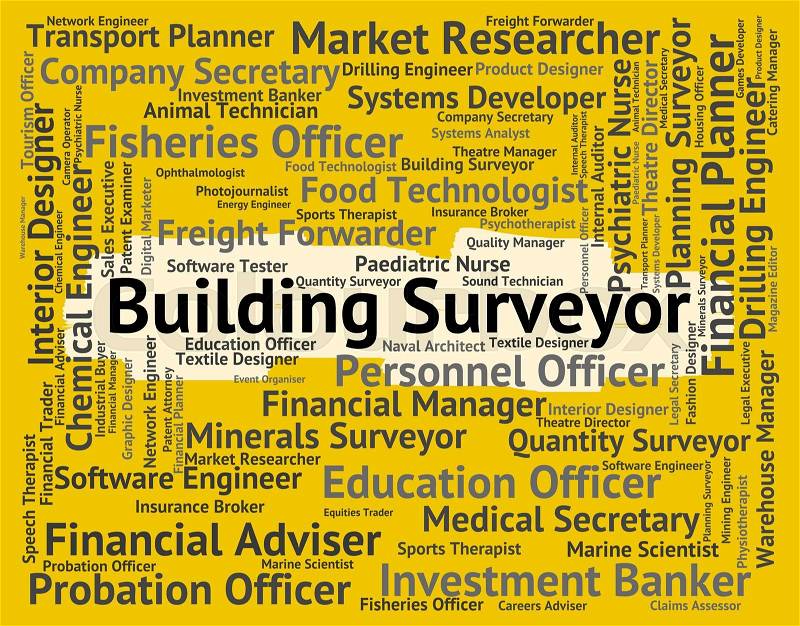 Building Surveyor Representing Constructions Employee And Home, stock photo