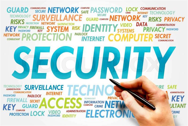 SECURITY word cloud, business concept, stock photo