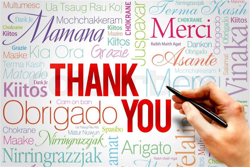 Thank You Word Cloud in different languages concept, stock photo