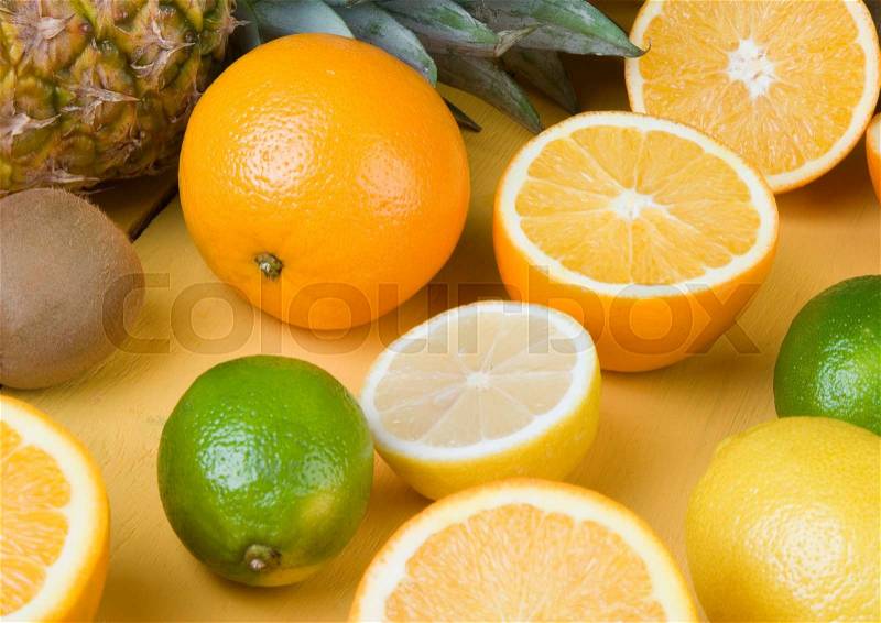 Watch fruits. Eat fruits. Buy fruits! , bright colorful tone concept, stock photo