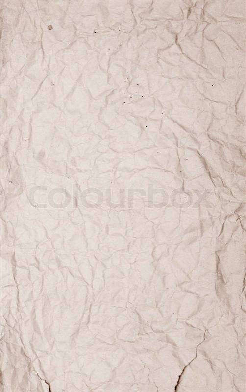 Old wrinkled paper great as a background, stock photo