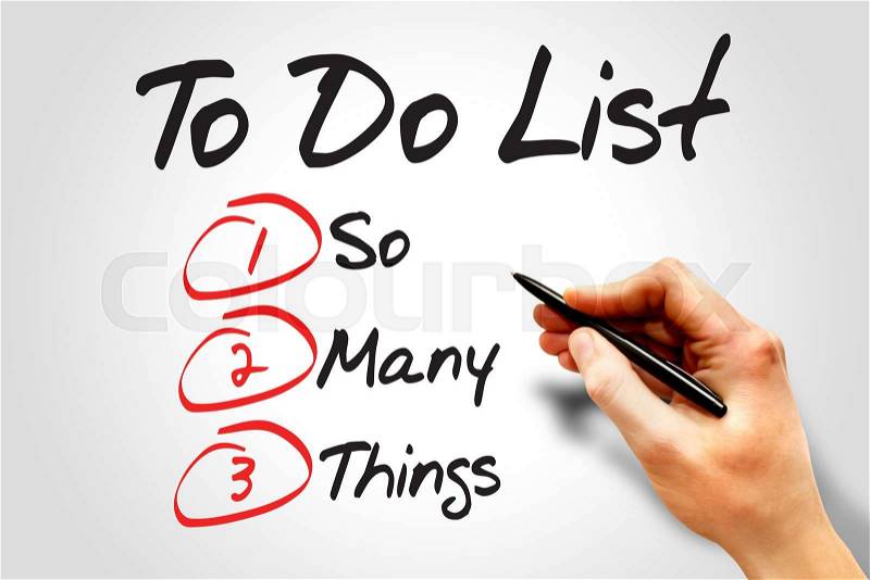 So Many Things in To Do List, business concept, stock photo
