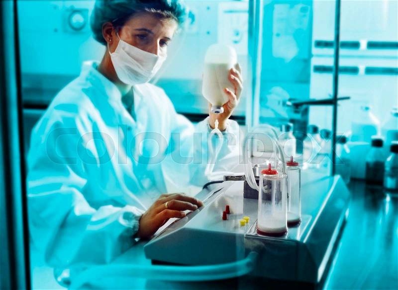 Research laboratory animal biology, operation dose vaccine, stock photo