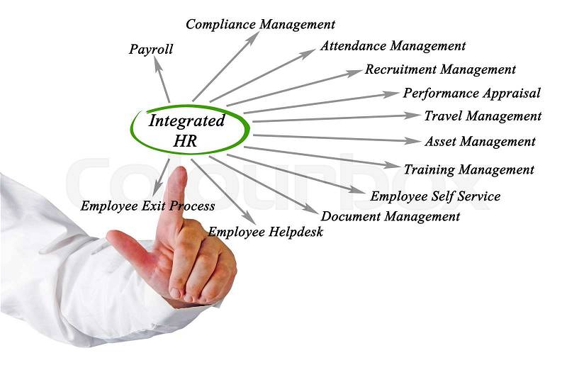 Diagram of Integrated HR, stock photo