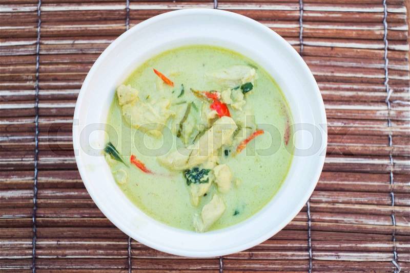 Thai food - Chicken Sweet Green Curry, stock photo
