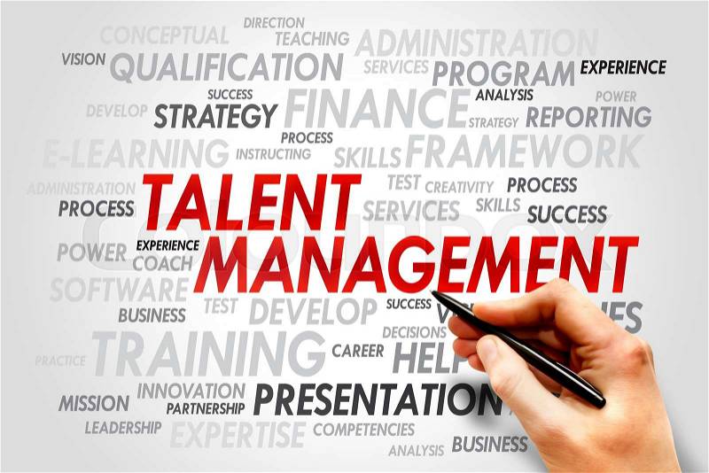 Talent Management word cloud, business concept, stock photo