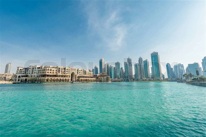 Dubai - JANUARY 9, 2015: Soul Al Bahar on January 9 in UAE, Dubai. Soul Al Bahar area is popular with tourists, stock photo