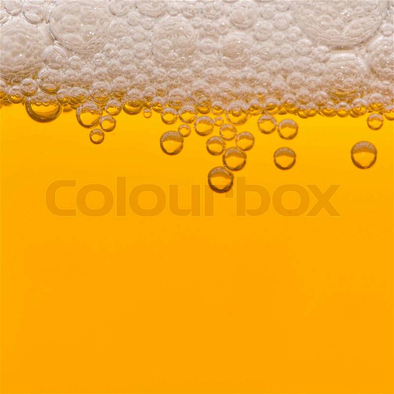 Close up of beer bubbles, stock photo