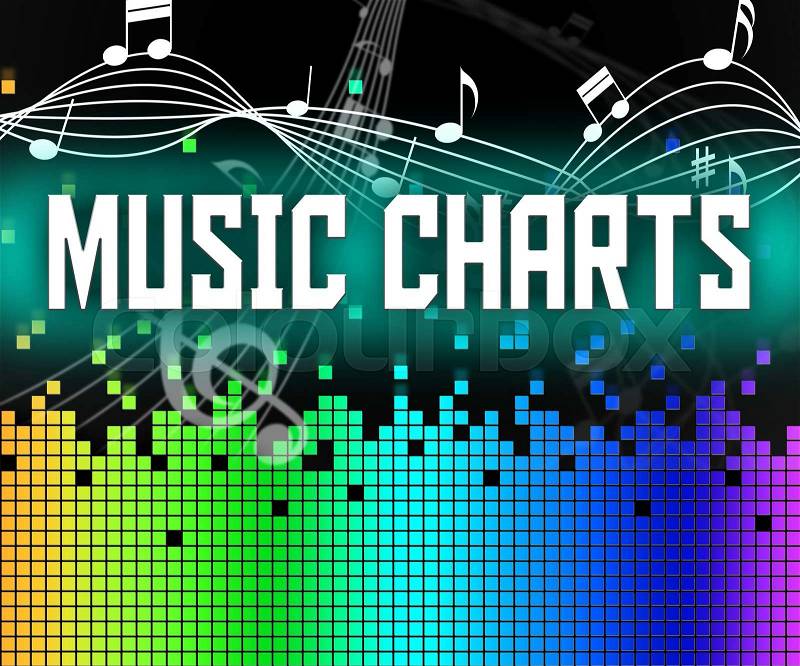 Chart Music Represents Sound Track And Charts, stock photo