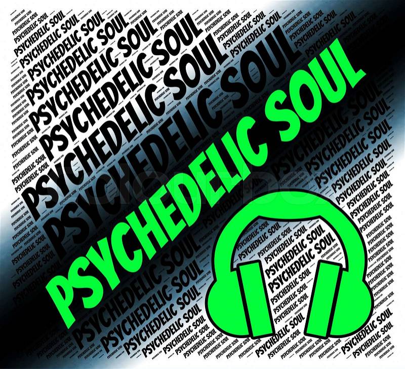 Psychedelic Soul Represents American Gospel Music And Acoustic, stock photo
