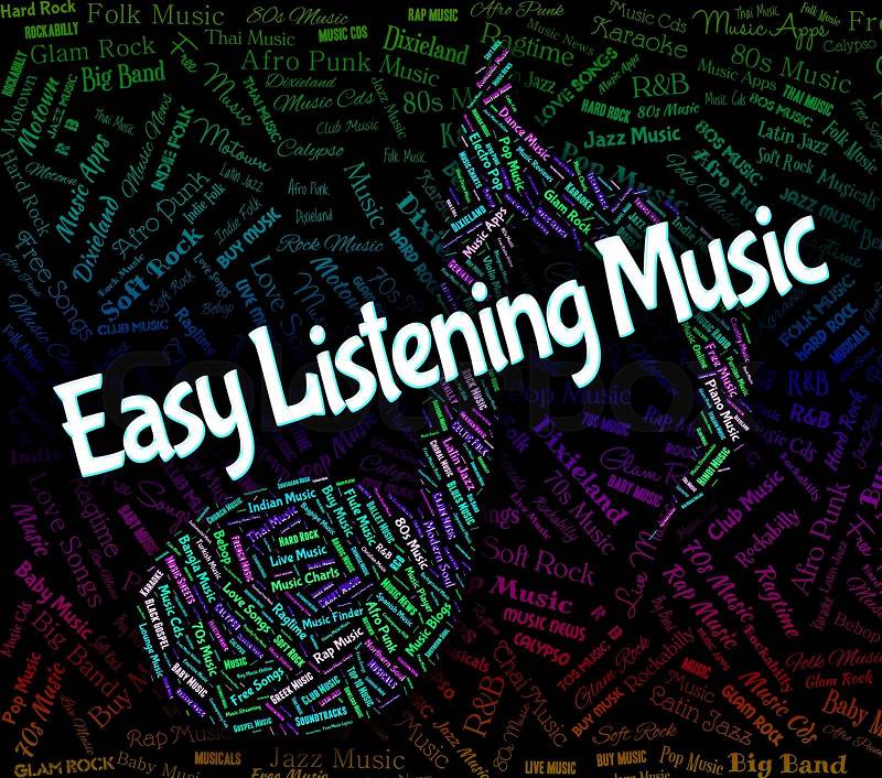 Easy Listening Music Representing Orchestral Pop And Melody, stock photo