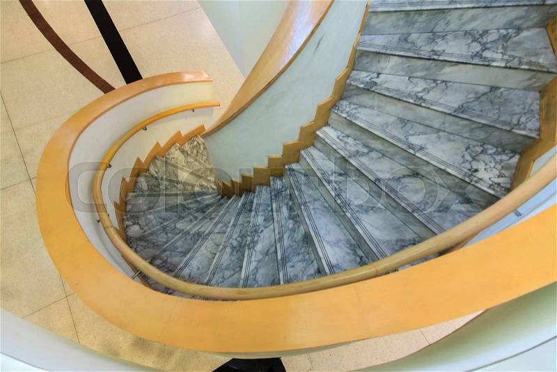 spiral staircase in modern building , stock photo