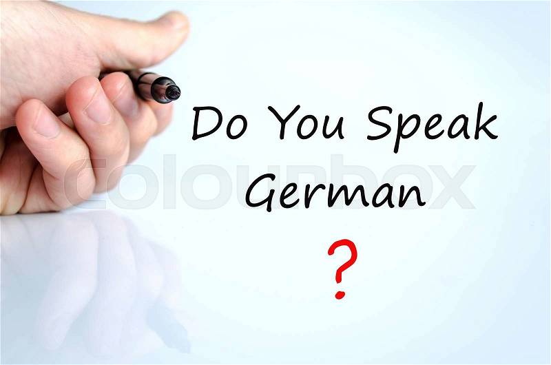 Do You Speak German Concept Isolated Over White Background, stock photo