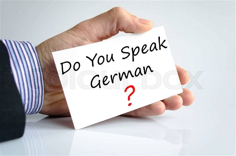 Do You Speak German Concept Isolated Over White Background, stock photo