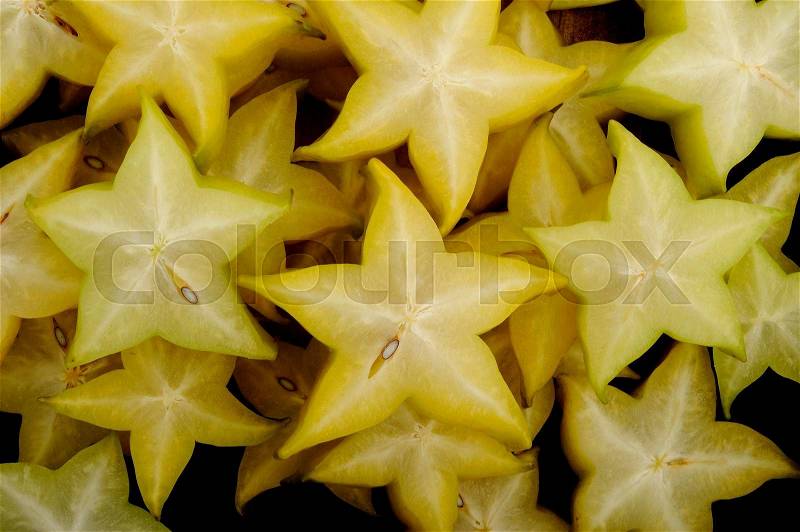 Star fruit background, stock photo