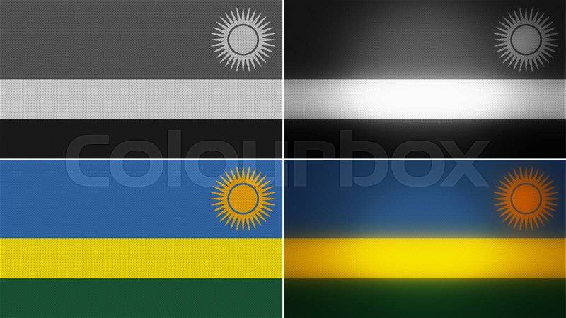 Rwanda flag backgrounds styles set , stock photo
