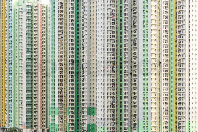 Hong Kong new public housing, house like small block, stock photo