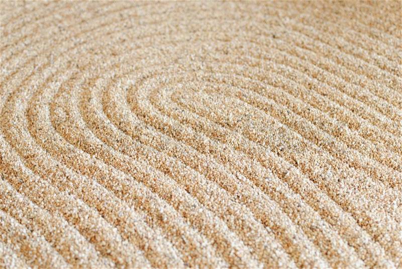 Zen sand pattern, stock photo