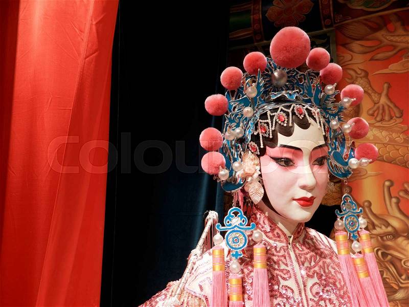 Chinese opera dummy actor / actress, stock photo
