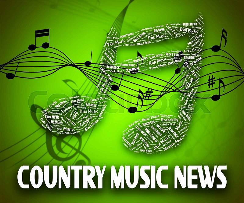 Country Music News Meaning Sound Track And Country-And-Western, stock photo